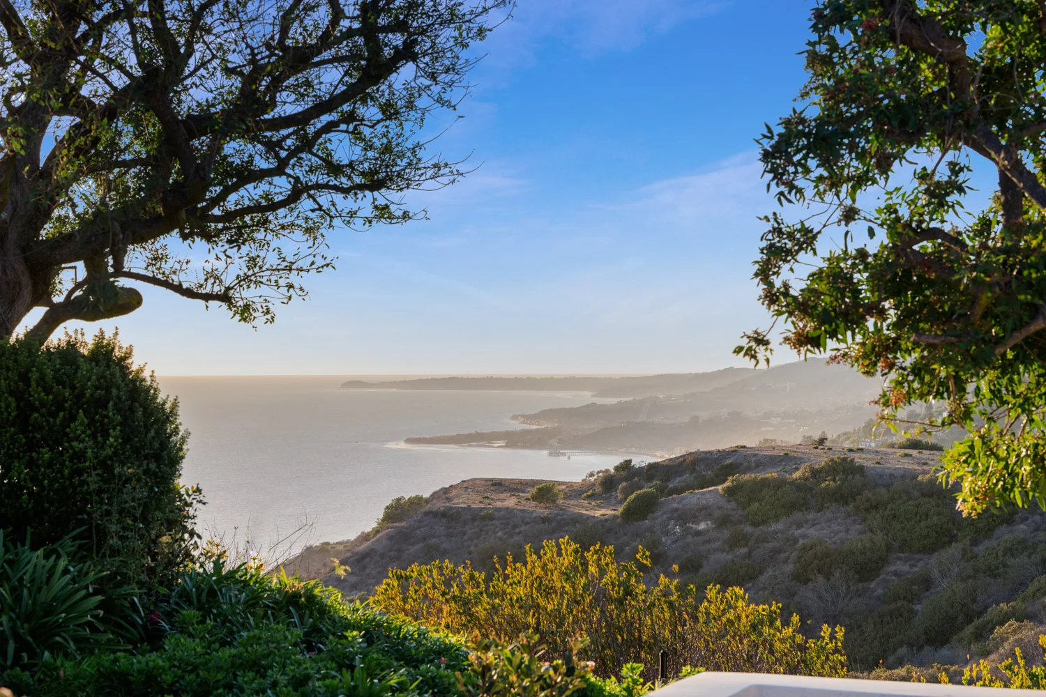 The view from the house down the canyon to the Pacific.