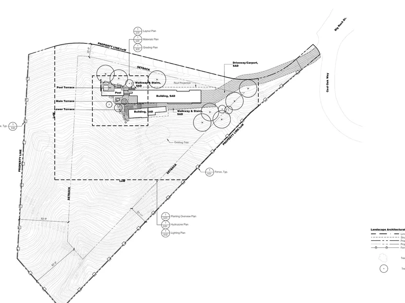 The site plan of 20737 Cool Oak Way.